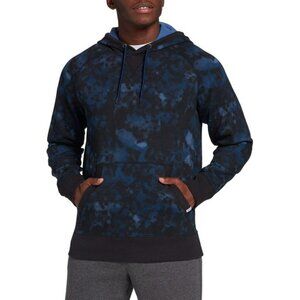 DSG Men's Blue Print Fleece Hoodie Sweater - Size Medium